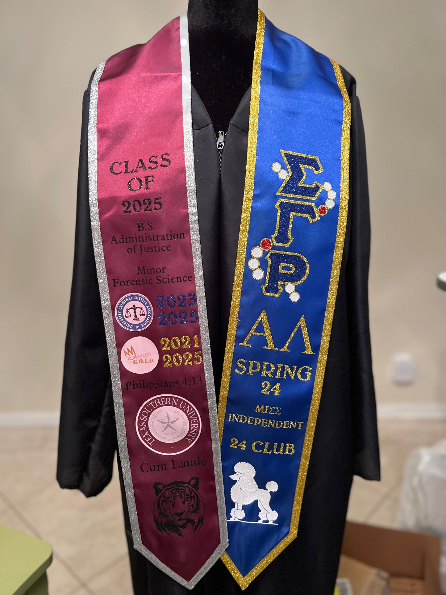 Dual Color Custom Graduation Stole