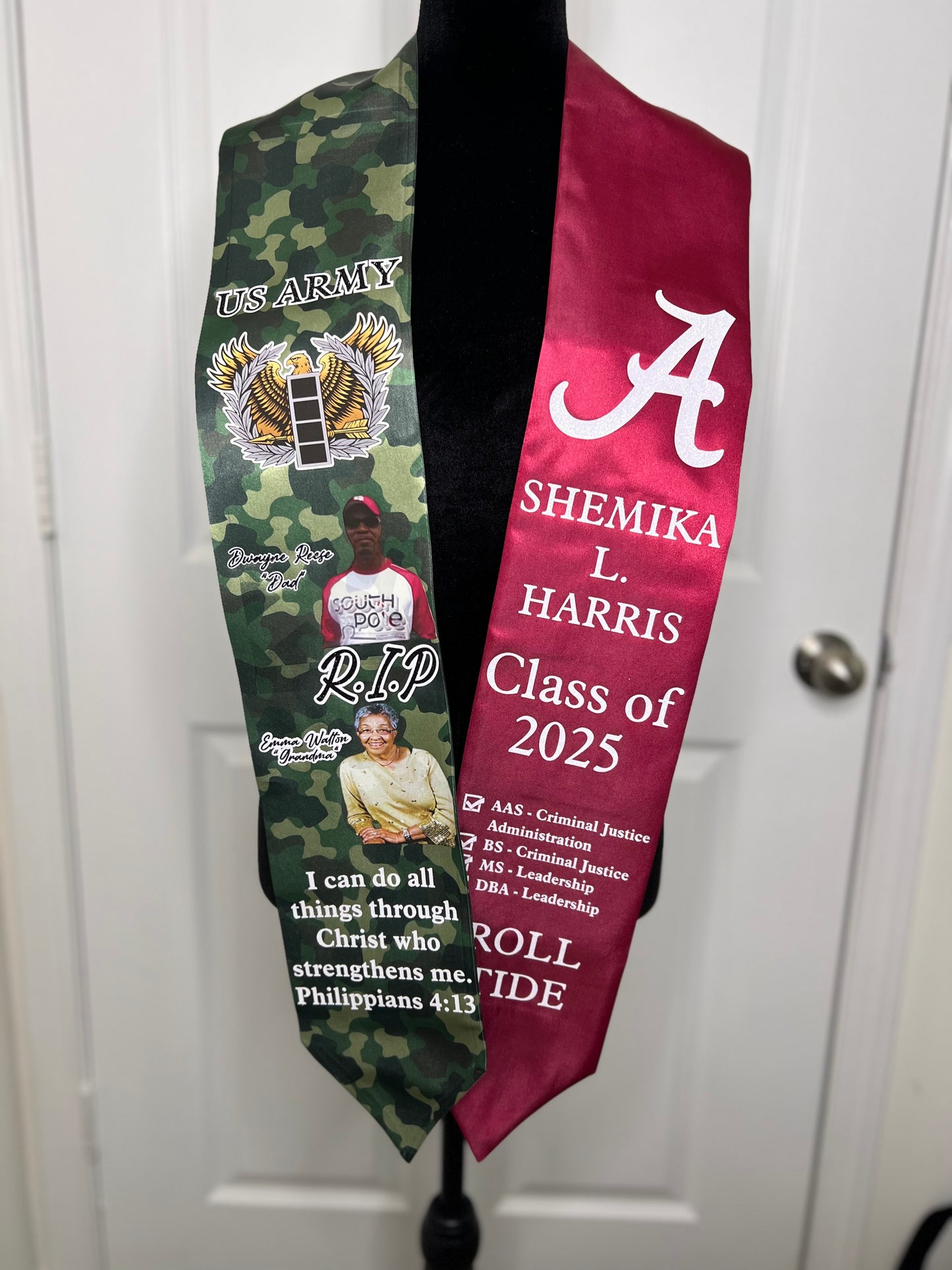Dual Color Custom Graduation Stole