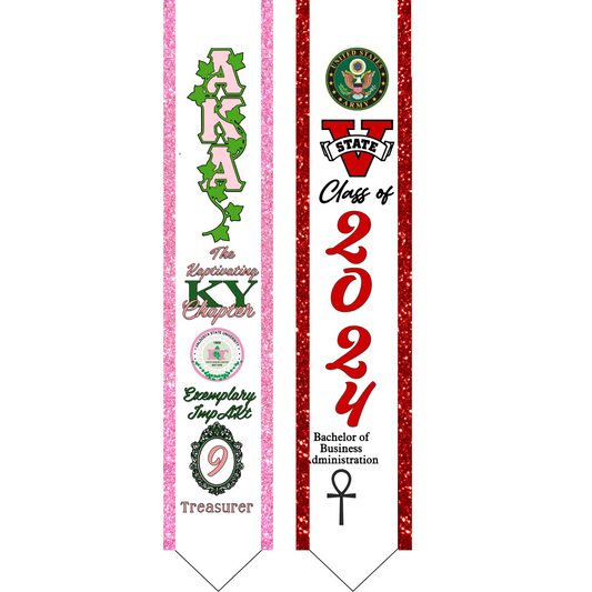 Pre-design Alpha Kappa Alpha/ Collegiate Graduation Stole