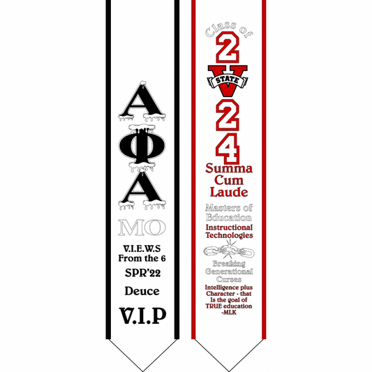 Pre-design Alpha Phi Alpha/ Collegiate Graduation Stole