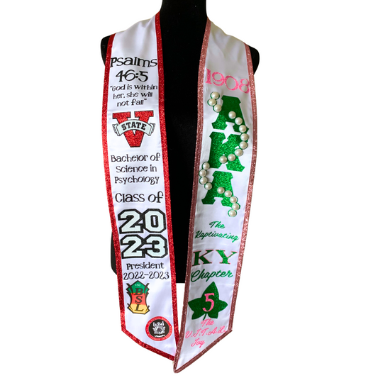 Custom Slanted-end 72" Graduation Stole