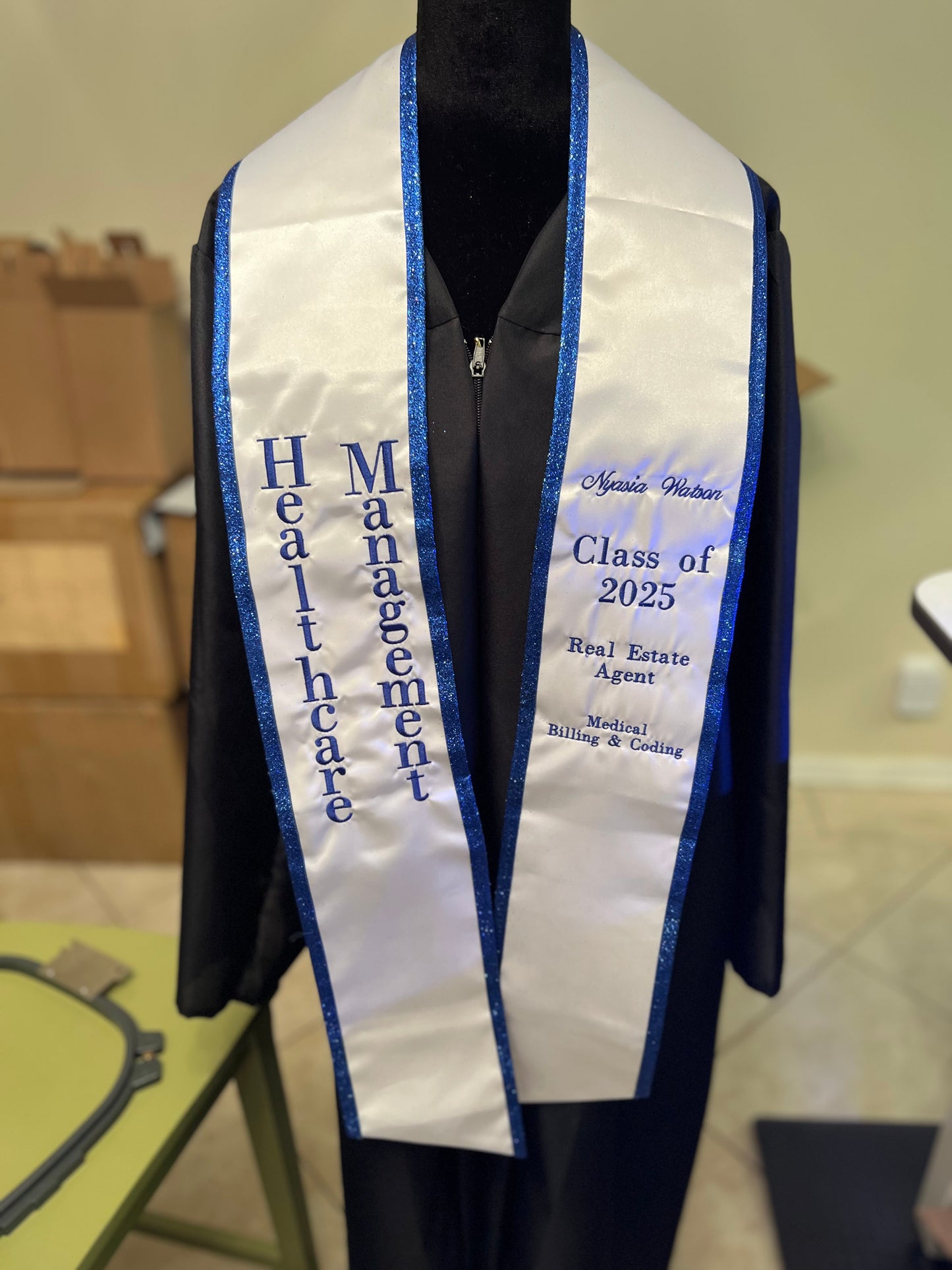 Embroidery Graduation Stole
