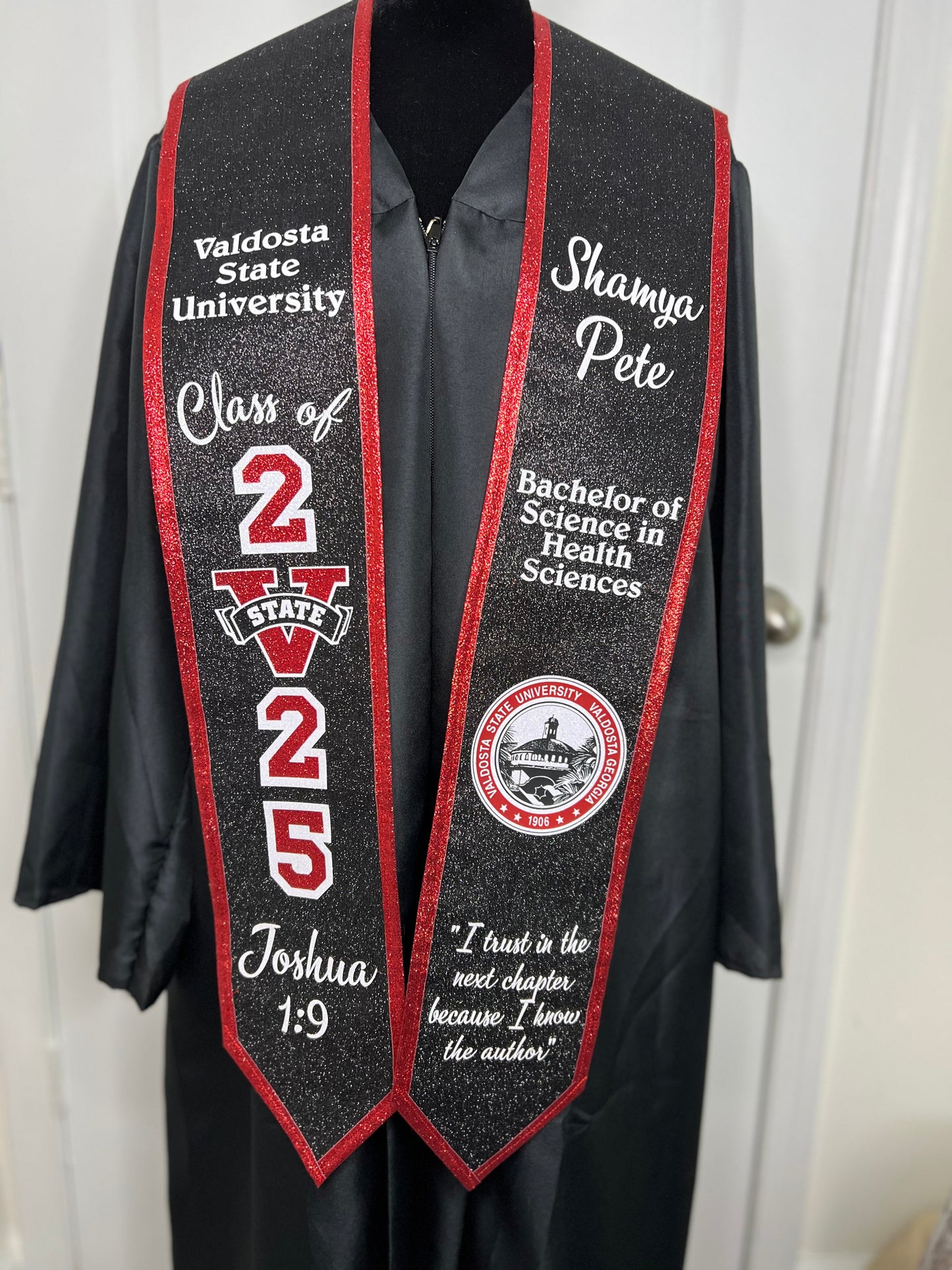 Fully Glittered Custom Graduation Stole