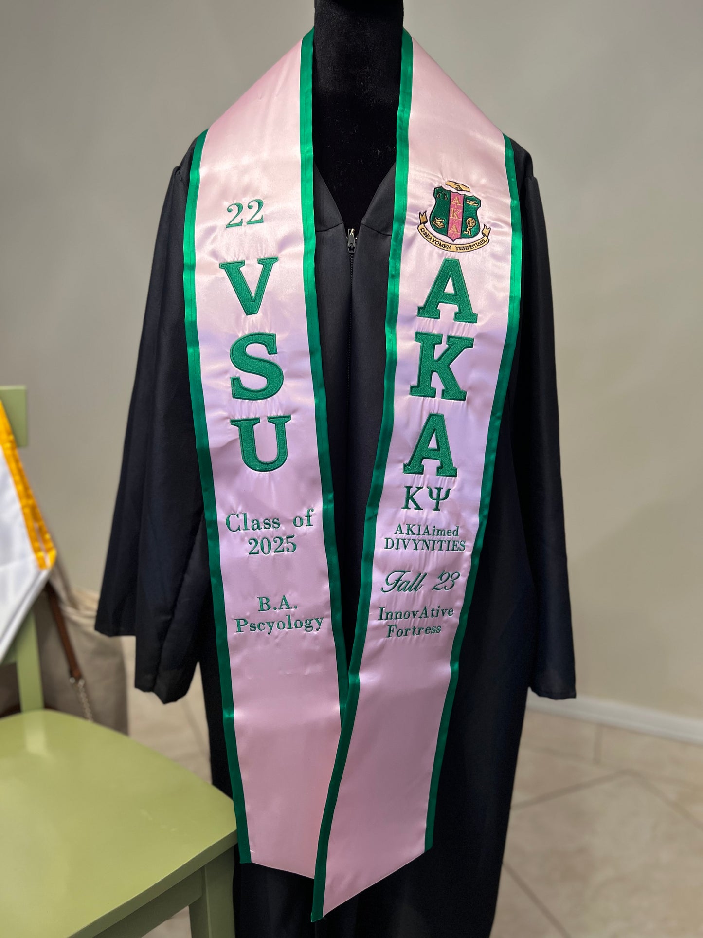 Embroidery Graduation Stole