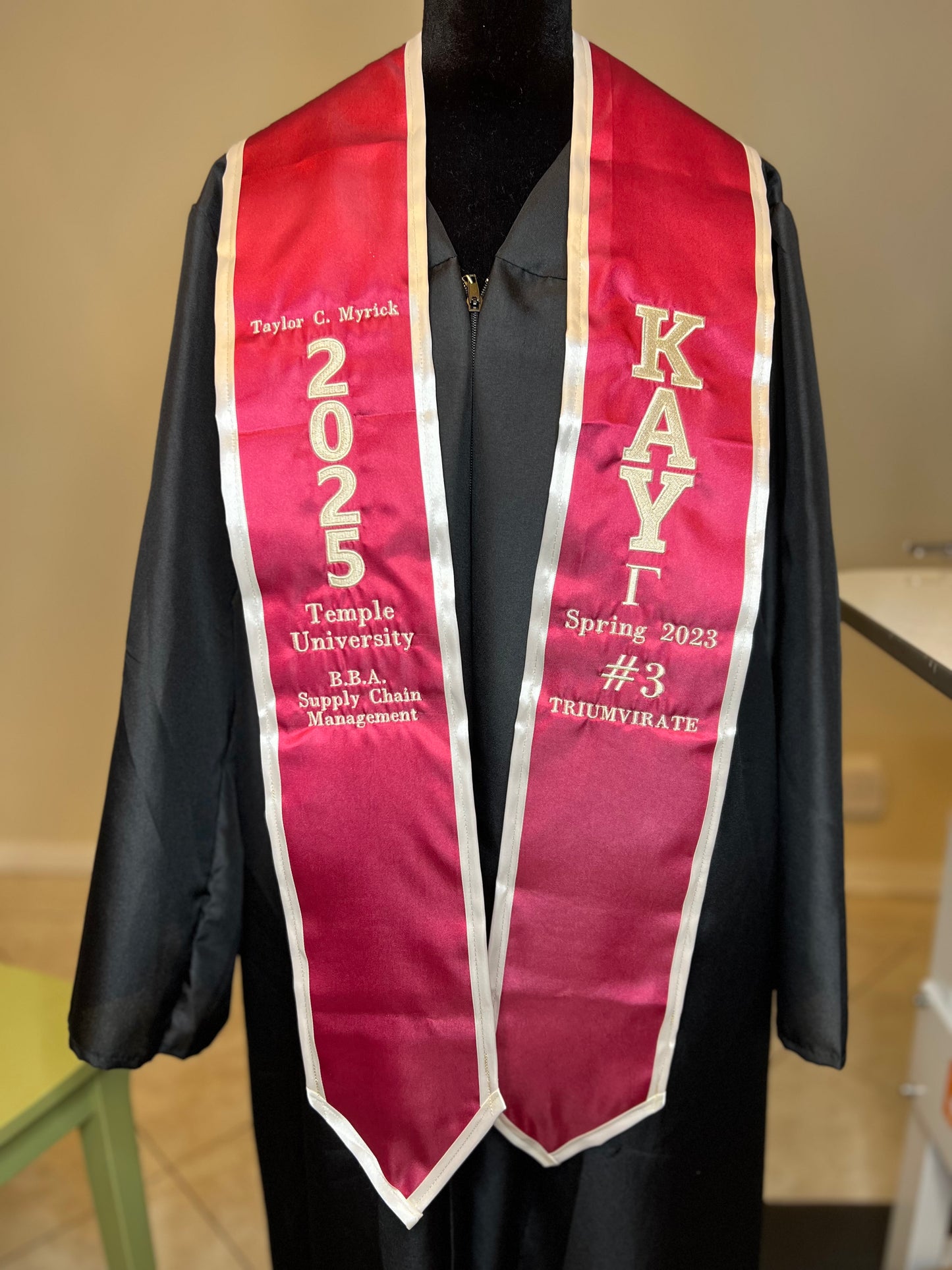 Embroidery Graduation Stole