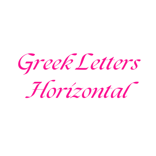 Greek Letters Horizontal