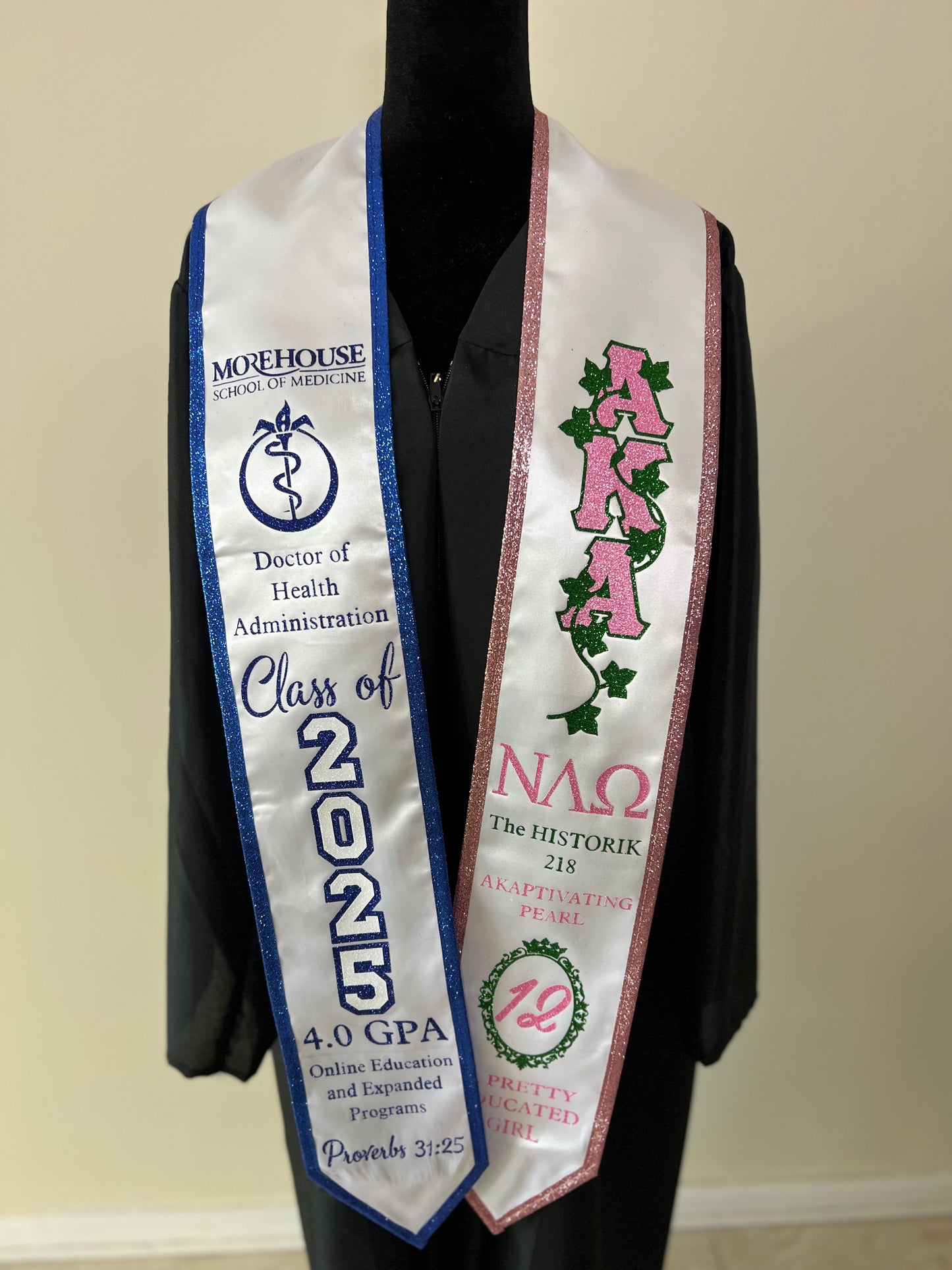 Alpha Kappa Alpha Graduation Stole