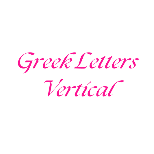 Greek Letters Vertical