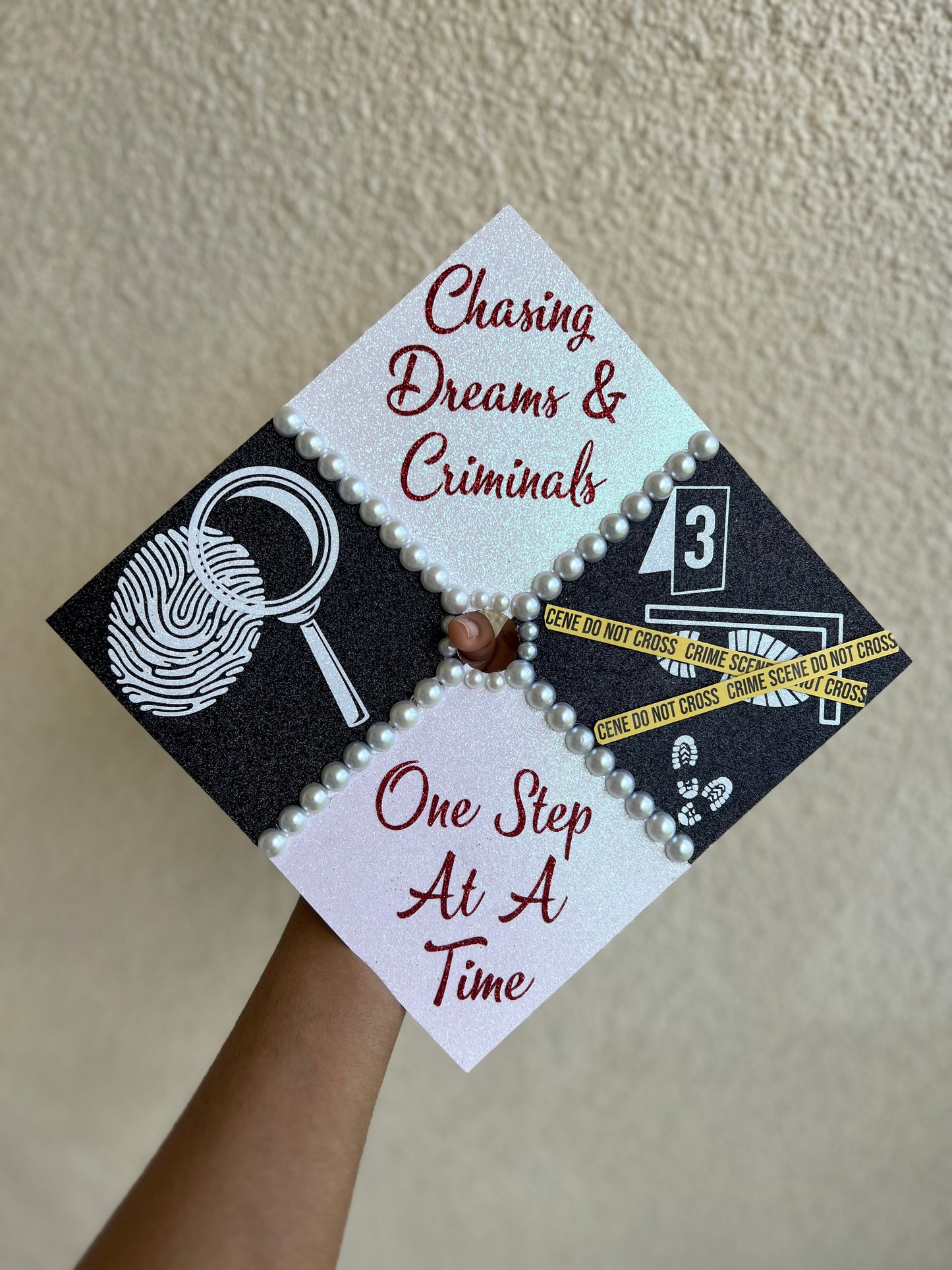 Silver Graduation Cap Topper
