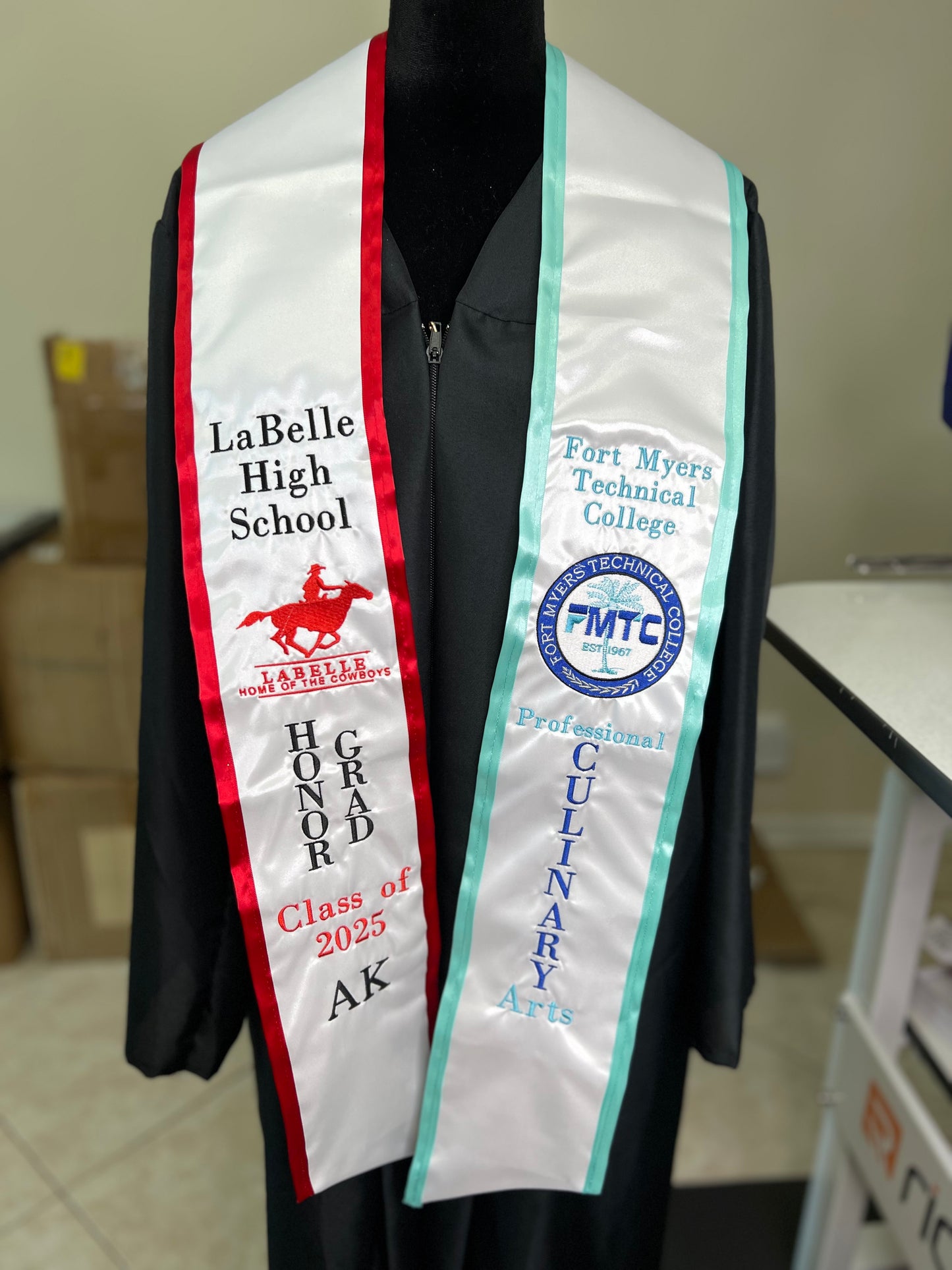 Embroidery Graduation Stole