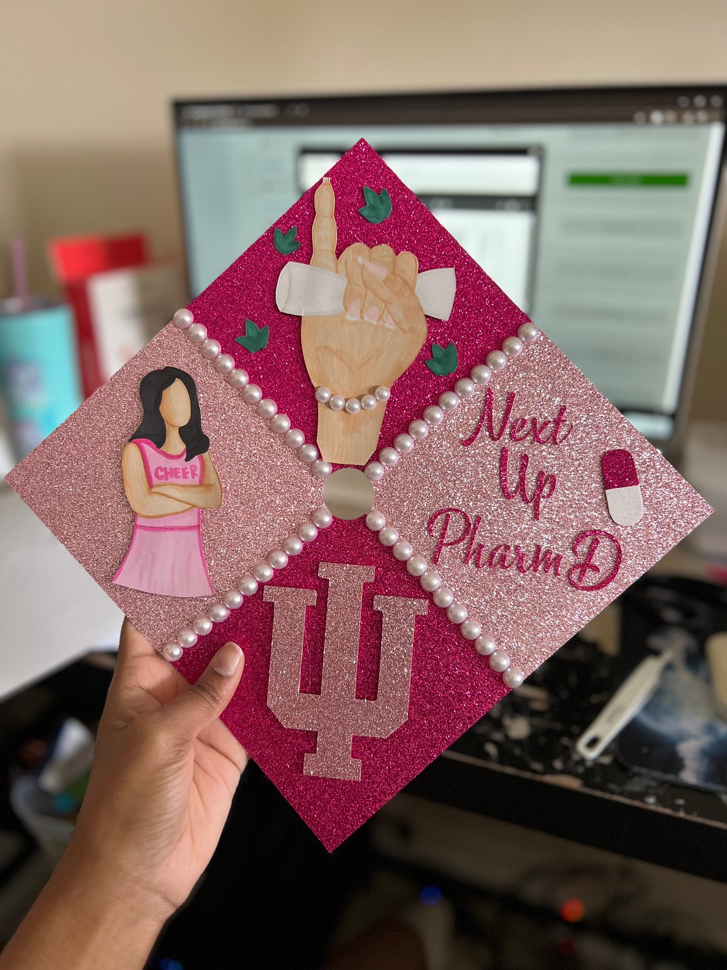 Silver Graduation Cap Topper