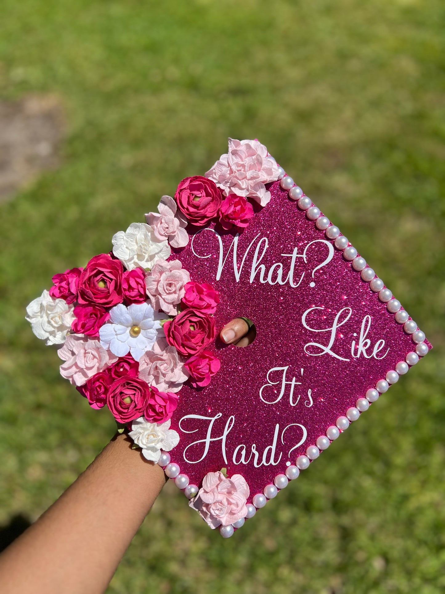 Silver Graduation Cap Topper
