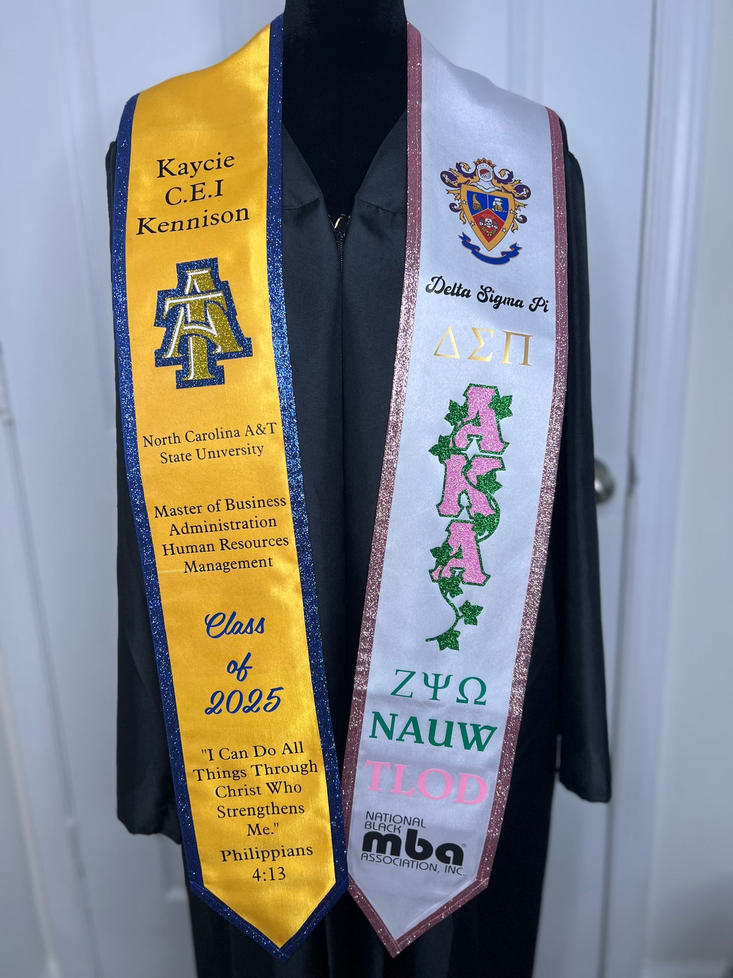 Dual Color Custom Graduation Stole