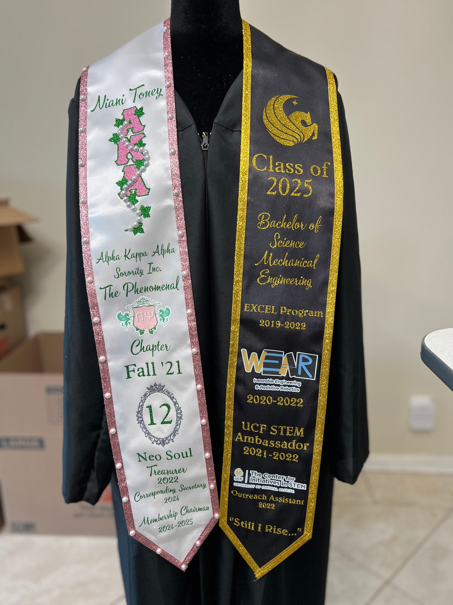 Dual Color Custom Graduation Stole