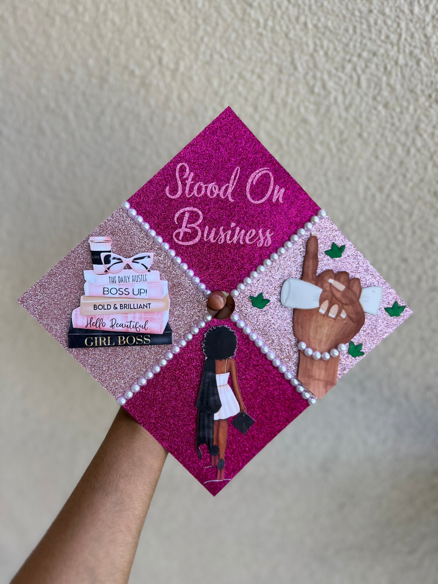 Silver Graduation Cap Topper