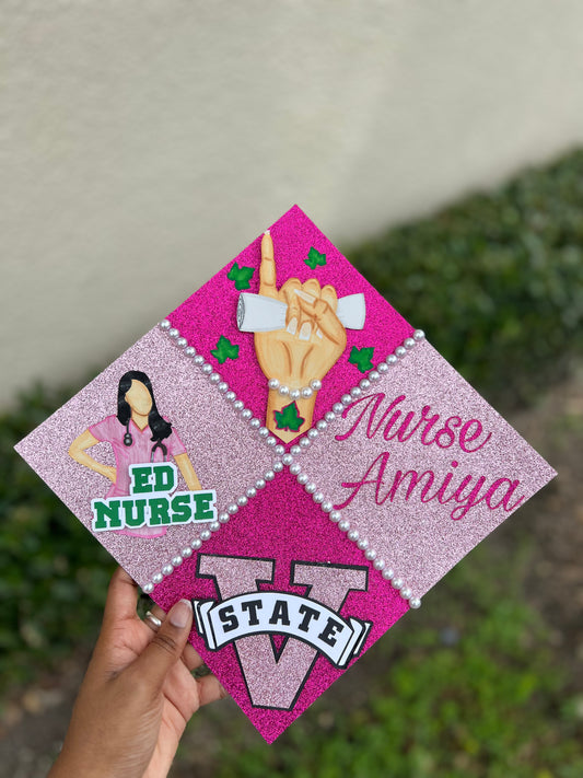 Silver Graduation Cap Topper