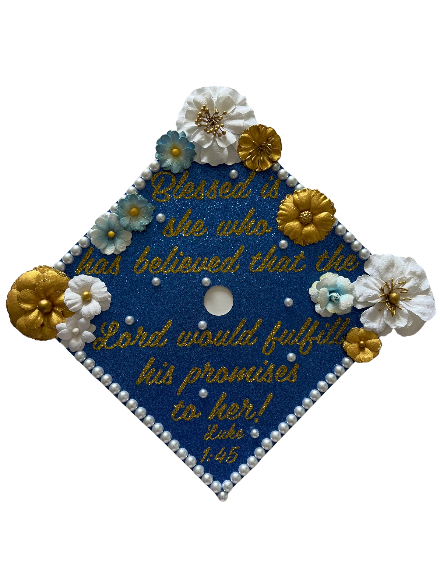 Silver Graduation Cap Topper