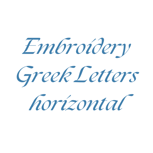 Embroidery Greek Letters (horizontal)