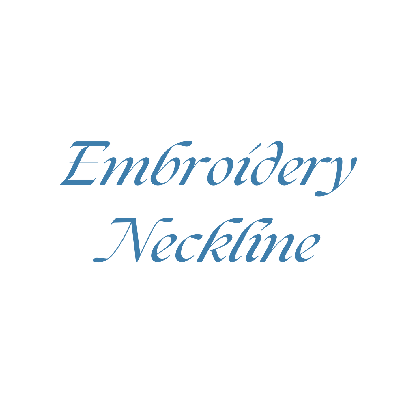 Embroidery Back Neckline