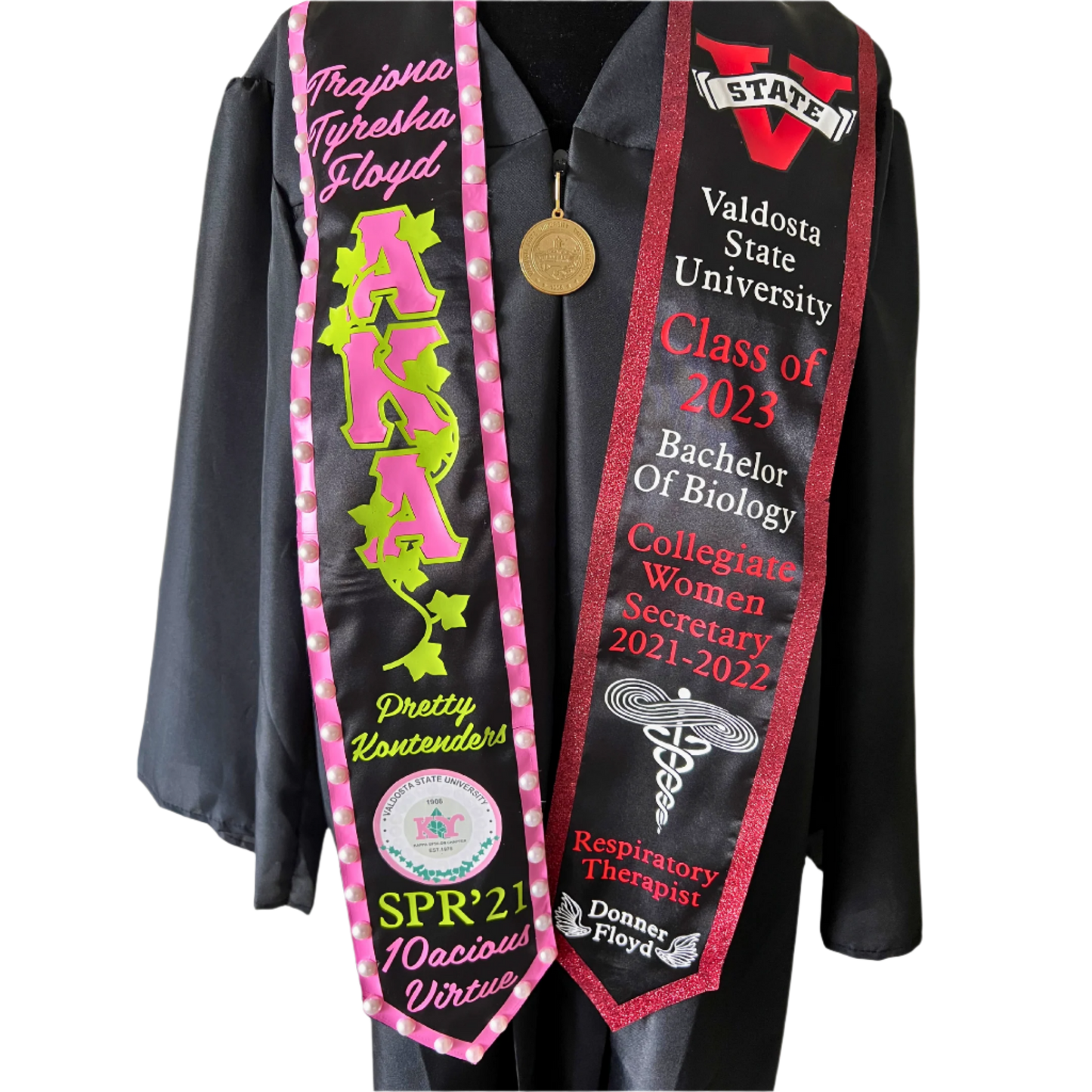 Custom Pointed-end 72" Graduation Stole