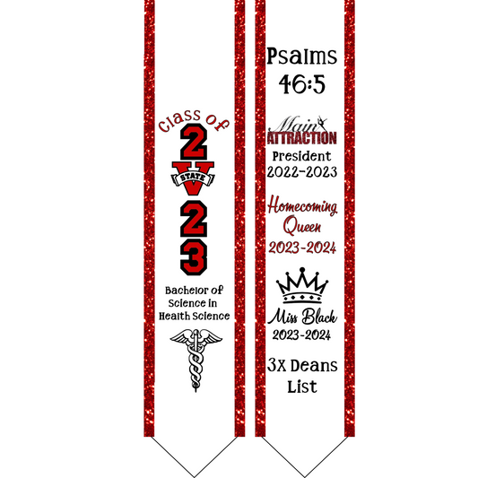 Pre-designed Collegiate Graduation Stole