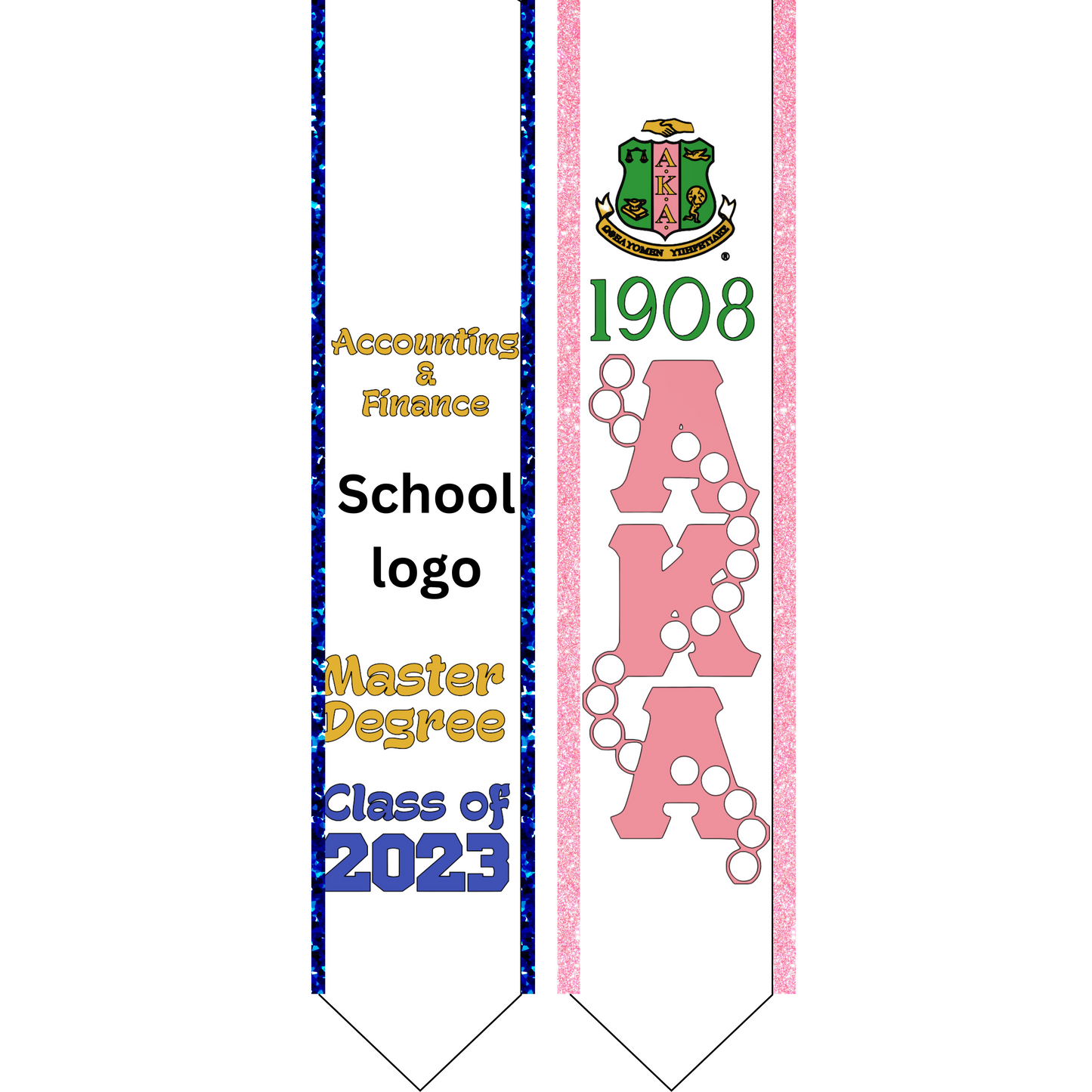 Pre-design Alpha Kappa Alpha/ Collegiate Graduation Stole