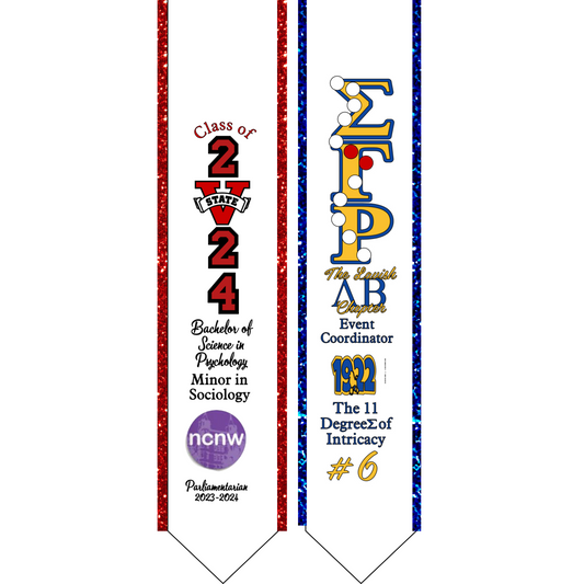 Pre-design Sigma Gamma Rho/ Collegiate Graduation Stole